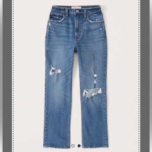 A&F The Ankle Straight Ultra High Rise Curve Love Jeans